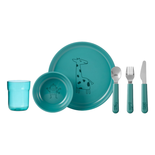 Vajilla infantil Mio set 6 piezas Turquesa