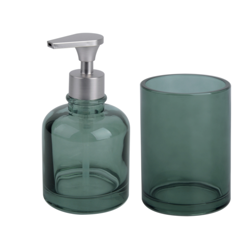 Vaso para baño FRASCO – Vidrio – Verde